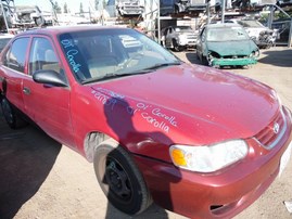 2001 TOYOTA COROLLA CE BURGUNDY 1.8L MT Z17839